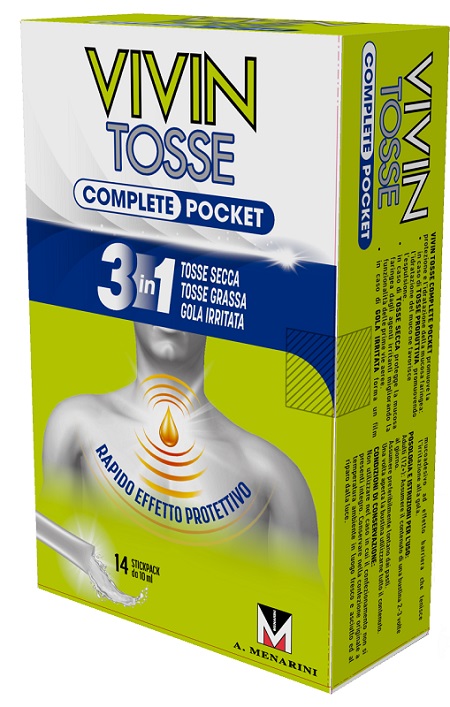 VIVIN TOSSE COMPLETE POCKET 14 STICK PACK DA 10 ML - Farmacia Mastrangelo 