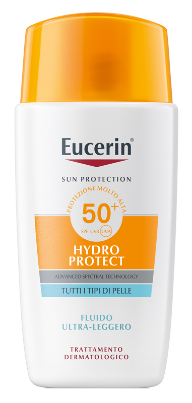 EUCERIN SUN FACE HYDRO PROTECT FLUIDO ULTRA LEGGERO SPF50+ 50 ML - Farmacia Mastrangelo 