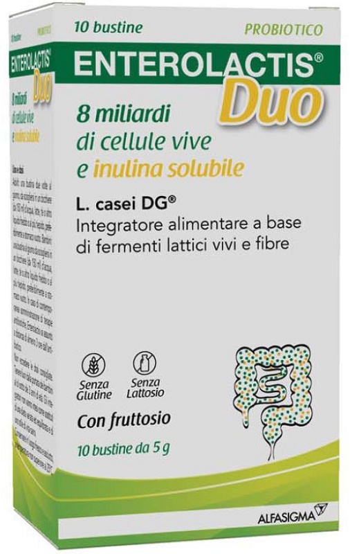 ENTEROLACTIS DUO INULINA 10 BUSTINE 5 G - Farmacia Mastrangelo 