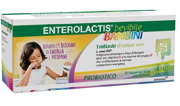 ENTEROLACTIS BAMBINI BEVIBILE 12 FLACONI DA 10 ML - Farmacia Mastrangelo 