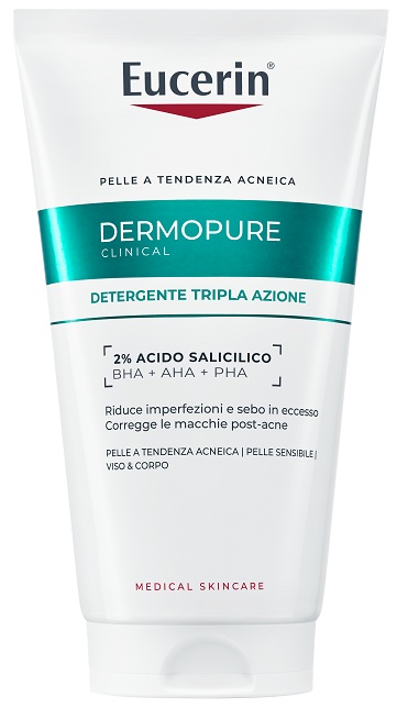 EUCERIN DERMOPURIFYER GEL DETERGENTE TRIPLA AZIONE 150 ML - Farmacia Mastrangelo 