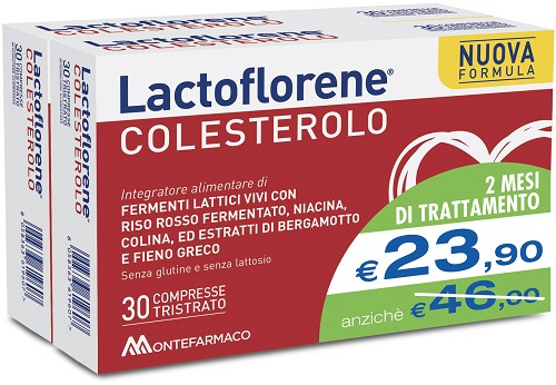 LACTOFLORENE COLESTEROLO BIPACK 30 CAPSULE + 30 CAPSULE - Farmacia Mastrangelo 