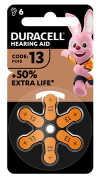 DURACELL EASY TAB 13 ARANCIO BATTERIA PER APPARECCHIO ACUSTICO 6 PEZZI - Farmacia Mastrangelo 