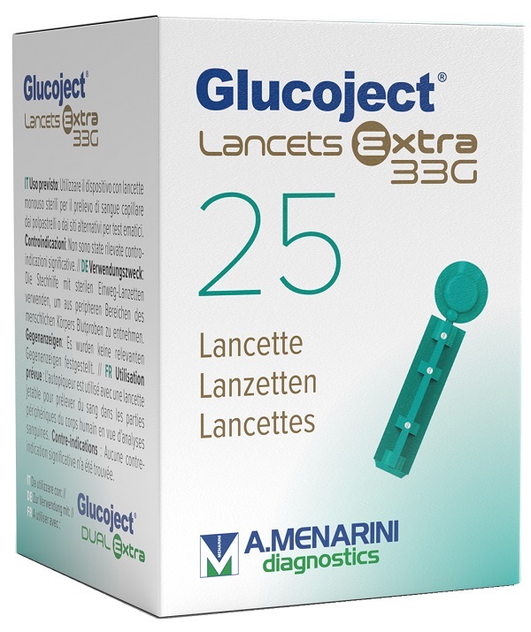 LANCETTA PUNGIDITO GLUCOJET EXTRA GAUGE 33 25 PEZZI - Farmacia Mastrangelo 