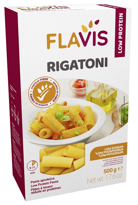 FLAVIS RIGATONI APROTEICI 500 G - Farmacia Mastrangelo 